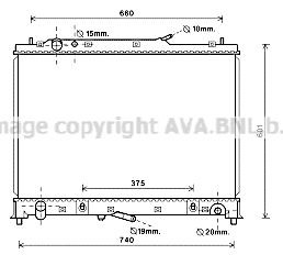 PRASCO Engine radiator Article number: MZ2245 cheaply