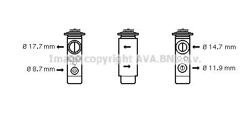 PRASCO AC expansion valve Article number: OL1580 cheaply