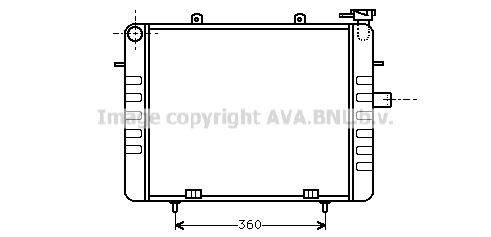 PRASCO Engine radiator Article number: OL2036 cheaply