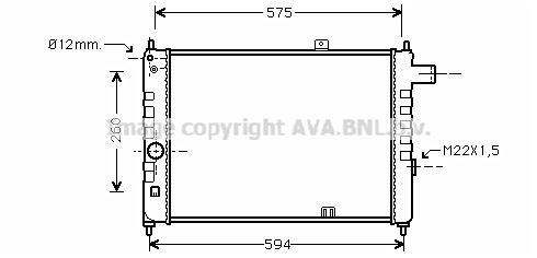 PRASCO Engine radiator Article number: OL2055 cheaply