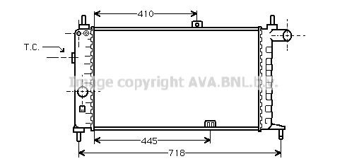 PRASCO Engine radiator Article number: OL2066 cheaply