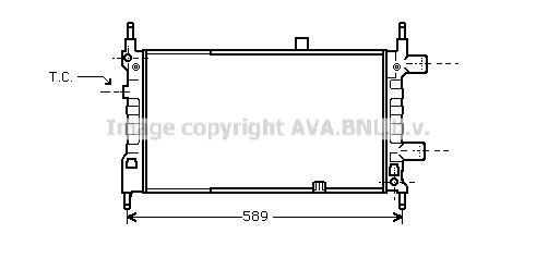 PRASCO Engine radiator Article number: OL2068 cheaply