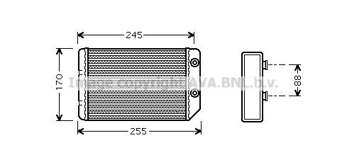 PRASCO Engine radiator Article number: OL2213 cheaply