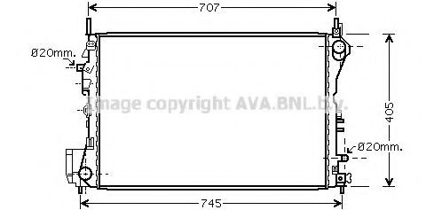 PRASCO Engine radiator Article number: OL2395 cheaply