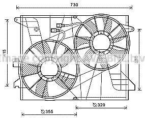 PRASCO Fan, radiator Article number: OL7572 cheaply