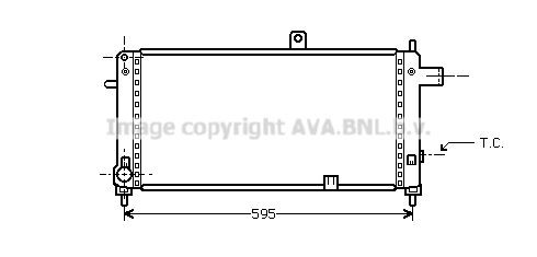 PRASCO Engine radiator Article number: OLA2054 cheaply