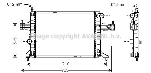 PRASCO Engine radiator Article number: OLA2306 cheaply