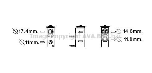 PRASCO AC expansion valve Article number: PE1355 cheaply
