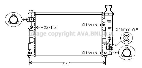 PRASCO Engine radiator Article number: PE2126 cheaply
