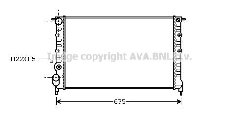 PRASCO Engine radiator Article number: RT2149 cheaply
