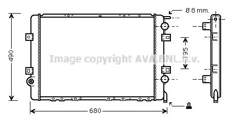 PRASCO Engine radiator Article number: RTA2264 cheaply