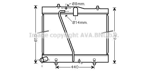 PRASCO Engine radiator Article number: TO2597 cheaply