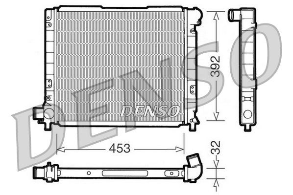 DENSO Engine radiator Article number: DRM09051 cheaply
