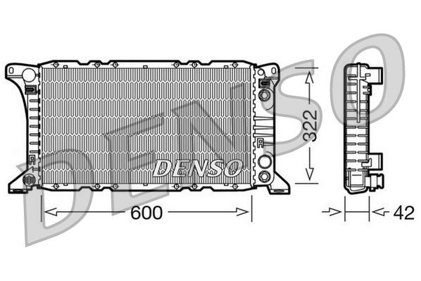 DENSO Engine radiator Article number: DRM10092 cheaply