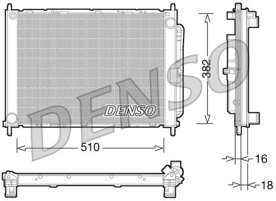 DENSO DRM23101 Jahutimoodul MODUS 1.2 75 HP Bensiin