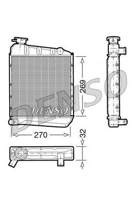 DENSO Engine radiator Article number: DRM24031 cheaply