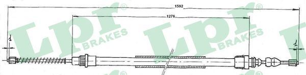 LPR Håndbremsekabel Varenummer: C0659B billige