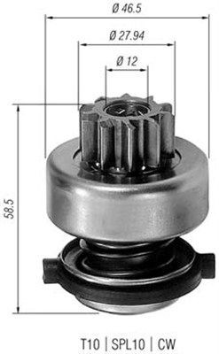 MAGNETI MARELLI 940113020191 Hammastrummel, starter SCÉNIC 1.9 dTi 98 HP Diisel 2003