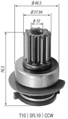 MAGNETI MARELLI 940113020223 Spidshjul, starter PASSAT 2.9 VR6 Syncro 184 HK Benzin 1997