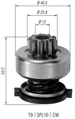 MAGNETI MARELLI 940113020226 Pinion, starter SCÉNIC 2.0 16V (JA1B, JA1D, JA0C) 139 PS Petrol 2003