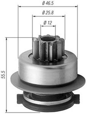 MAGNETI MARELLI 940113020256 Hammastrummel, starter CLIO 1.4 (B/CB0C, B/CB0S) 75 HP Bensiin 2016