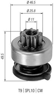 MAGNETI MARELLI Pinion, starter Article number: 940113020301 cheaply