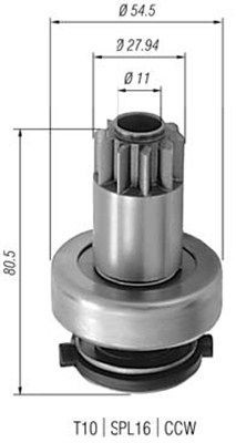 MAGNETI MARELLI 940113020308 Hammastrummel, starter PASSAT 2.3 VR5 Syncro/4motion 150 HP Bensiin 2001