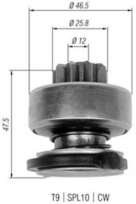 MAGNETI MARELLI 940113020329 Hammastrummel, starter SCÉNIC 1.9 dTi 98 HP Diisel 2003