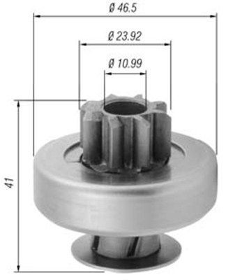 MAGNETI MARELLI 940113020370 Pinion, starter SCÉNIC 1.4 16V 95 PS Petrol 2003