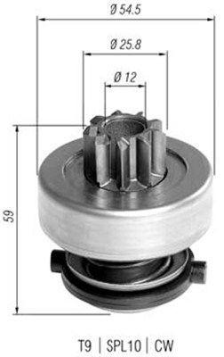 MAGNETI MARELLI 940113020372 Hammastrummel, starter A4 1.9 TDI quattro 116 HP Diisel 2001