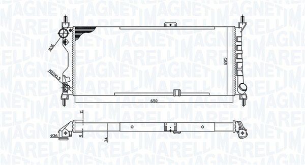 MAGNETI MARELLI Engine radiator Article number: 350213588000 cheaply