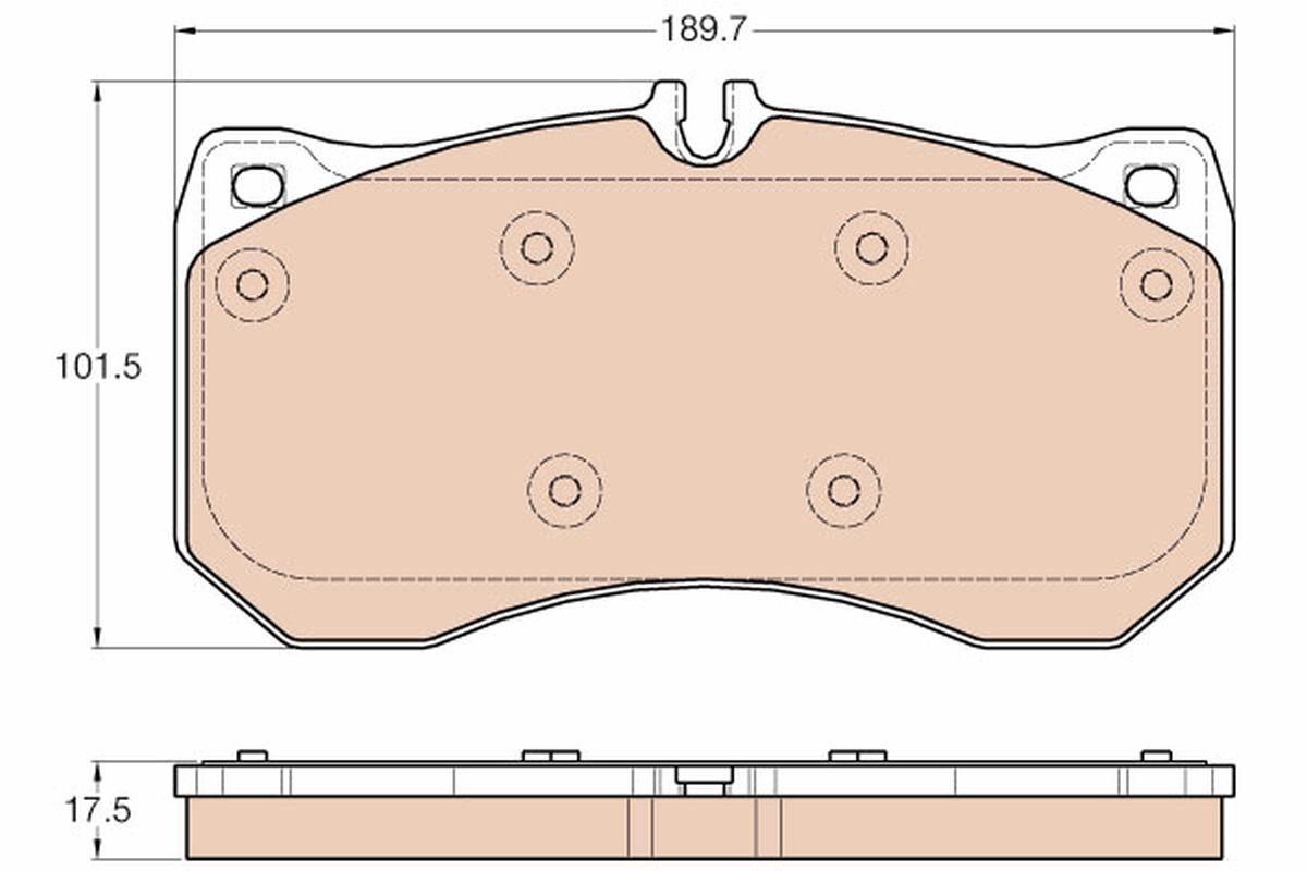 TRW Brake pad set Article number: GDB1996 cheaply