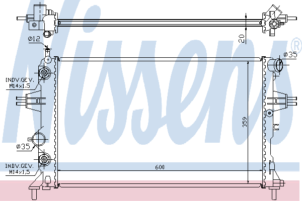 NISSENS Engine radiator Article number: 63246A cheaply