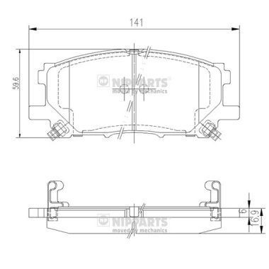 NIPPARTS Brake pad set Article number: J3602125 cheaply