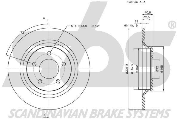 sbs Brake hose Article number: 1330853649 cheaply