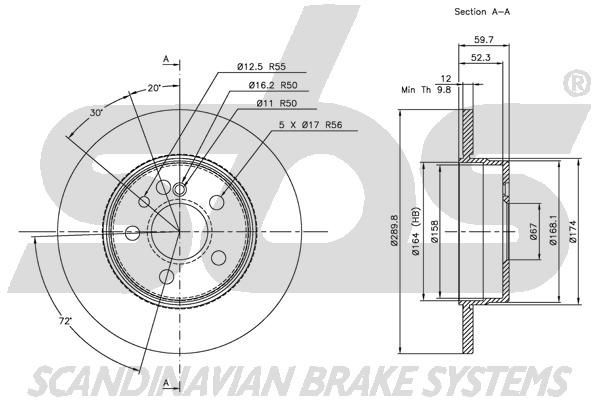 sbs Brake hose Article number: 1330853924 cheaply