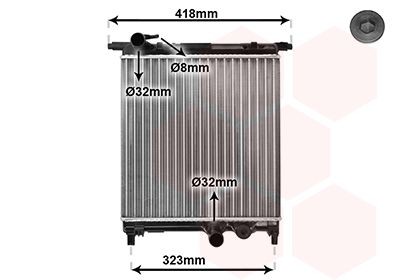 VAN WEZEL Engine radiator Article number: 58002325 cheaply