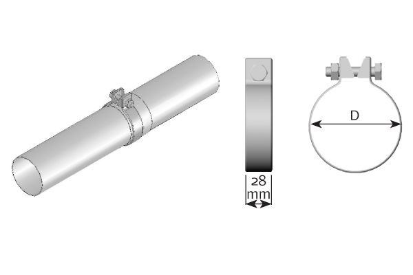 DINEX Clamp, exhaust system Article number: 99565 cheaply