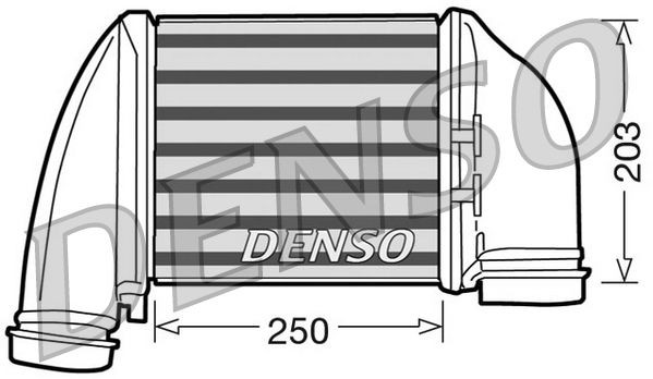 DENSO Интеркулер артикулен номер: DIT02010 евтино