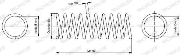 MONROE Coil spring Article number: SP0501 cheaply
