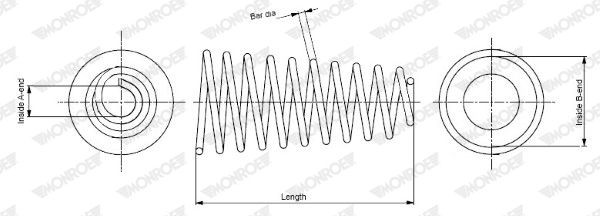MONROE Coil spring Article number: SP2406 cheaply