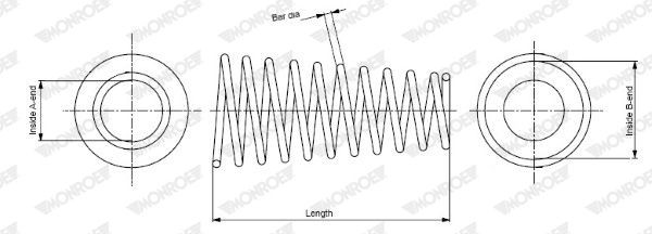 MONROE Coil spring Article number: SP2775 cheaply