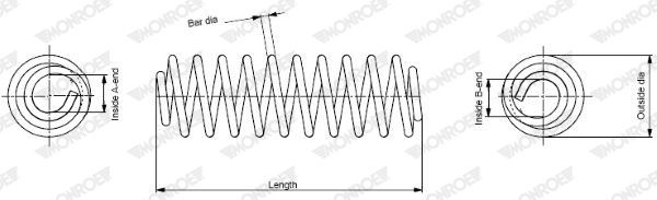 MONROE Coil spring Article number: SP2825 cheaply