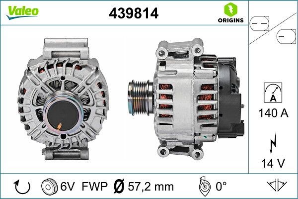 VALEO Generator Artikelnummer: 439814 billigt