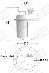 CHAMPION Fuel filter Article number: L229/606 cheaply