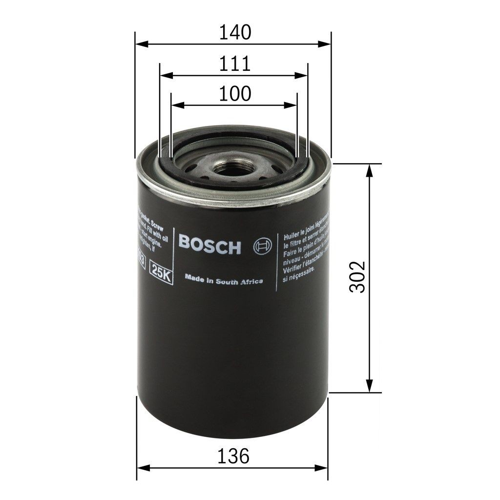 BOSCH Oil filter Article number: F 026 407 056 cheaply