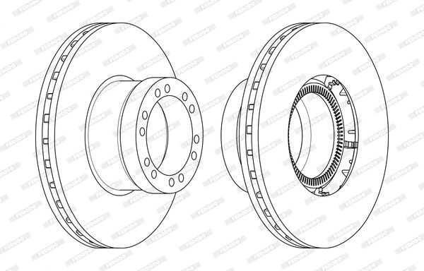 FERODO Brake disc Article number: DDF041-1 cheaply