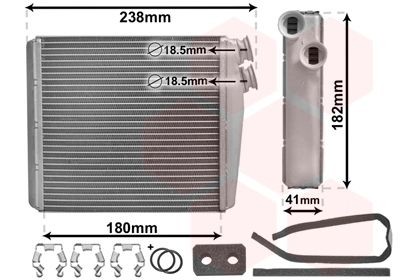 VAN WEZEL Heater matrix Article number: 59006163 cheaply