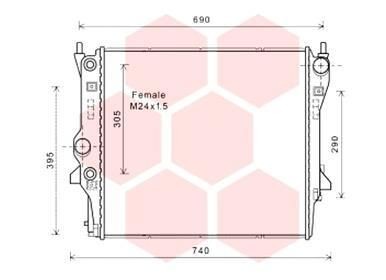 VAN WEZEL Engine radiator Article number: 77002053 cheaply
