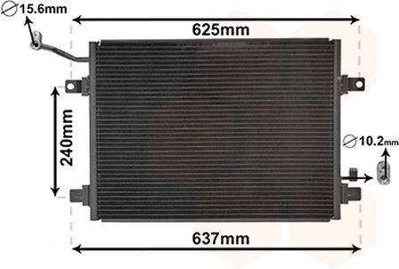 VAN WEZEL Air conditioning condenser Article number: 77005048 cheaply